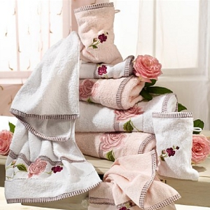 Badetücher - Frottierserie Rosen Handtuch Badetücher - Frottierserie Rosen Handtuch